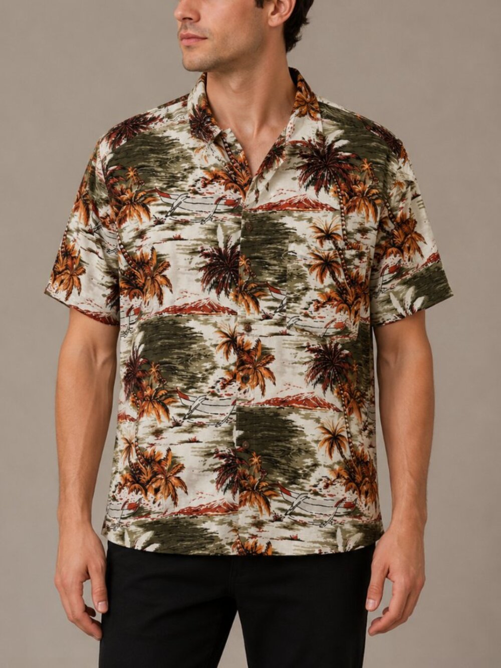 Ocean Pacific men’s Hawaiian tropical button up shirt size XL